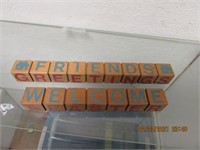 friends welcome block letters