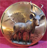 Pure Copper African Gazelle Sculpture Art 12 Inch