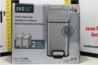 New 2 pack step trash cans