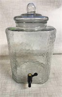 5 Gallon Hammered Glass Beverage Drink  Dispenser