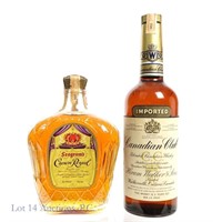 1969 Crown Royal & 1955 Canadian Club Whisky (2)