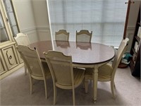 Six Chair Dining Table w/ Leaf
