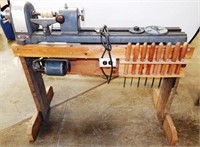 Craftsman Wood Lathe on Stand with Chisels