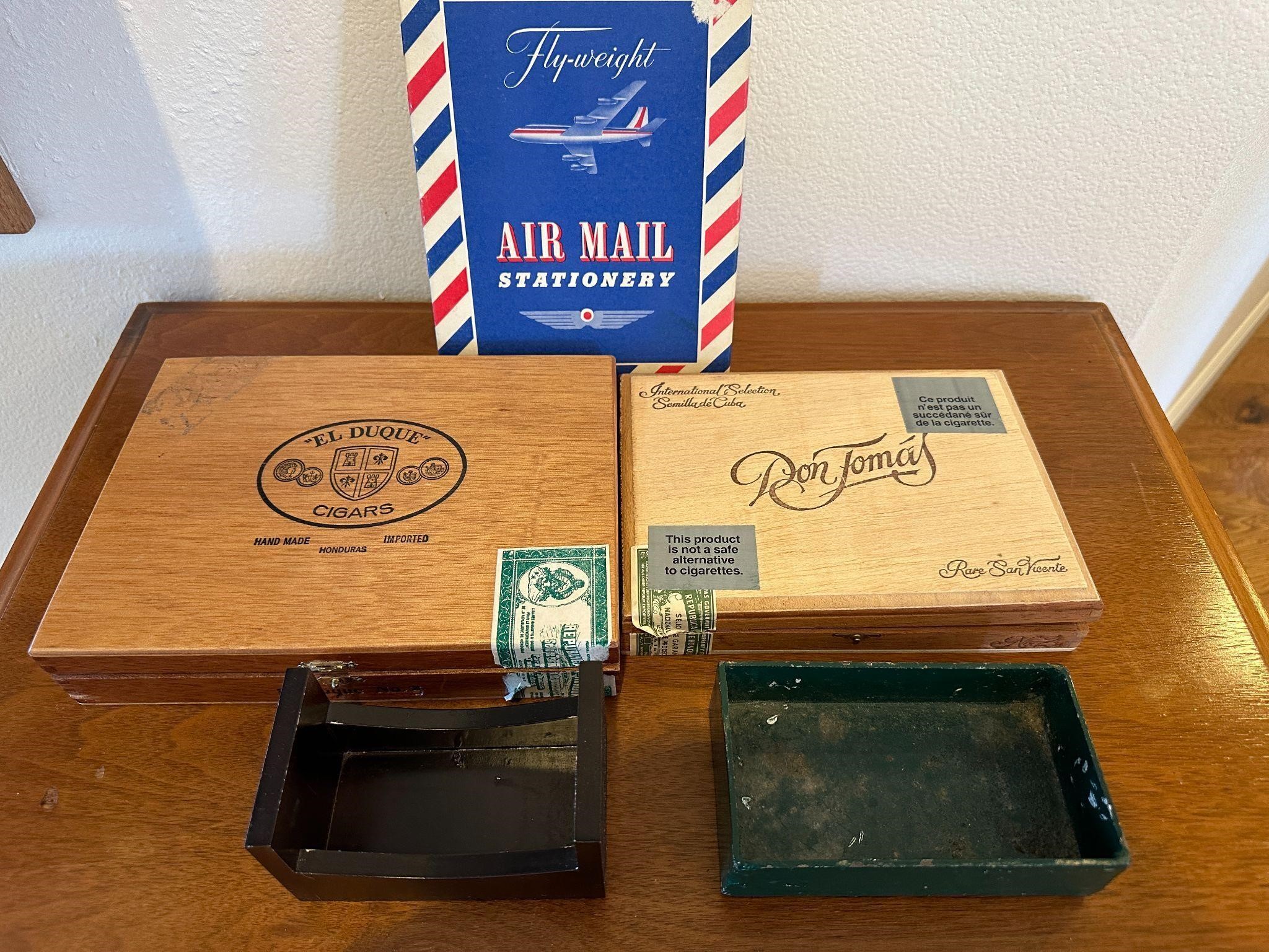 Vintage Boxes w/Office Supplies