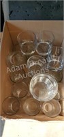 Box lot of assorted drinking glasses