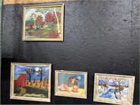 E.Kehl signed paintings.