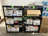 (2) Plastic Shelf Units and Contents