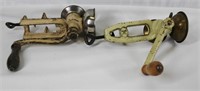 2 Antique Hand Crank Spice Mills / Grinders