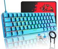Blue 60% True Mechanical Gaming Keyboard 20 RGB