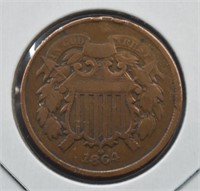 1864 Civil War U.S. Two Cent Coin