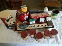 Vintage advertising tins and spice set