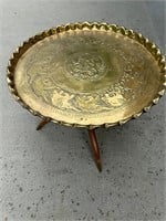 1950's Brass Tray Table