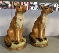 Pair of Jay Wllfred Andrea by Sadek Foxes 9"h Dog