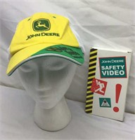 F12) NEW JOHN DEERE HAT & VCR TAPE