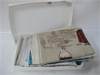 Vintage Linen Tea Towels In Box  As Shown