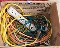 Box of Extension Cords and Surge Protector