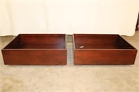 Pottery Barn wood under bed storage drawers