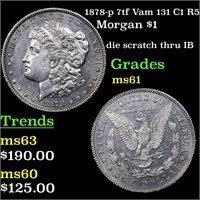 1878-p 7tf Vam 131 C1 R5 Morgan $1 Grades BU+