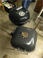 Two barbecue grills
