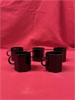 (25) Black Octagon Coffee Cups