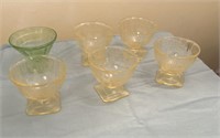 DEPRESSION SHERBET GLASSES