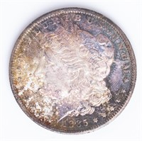Coin 1885-CC Morgan Silver Dollar - Multi Toned
