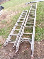 aluminum extension ladders (20' & 28')