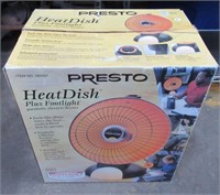 Presto Heat Dish plus Foot Light Electric Heater.