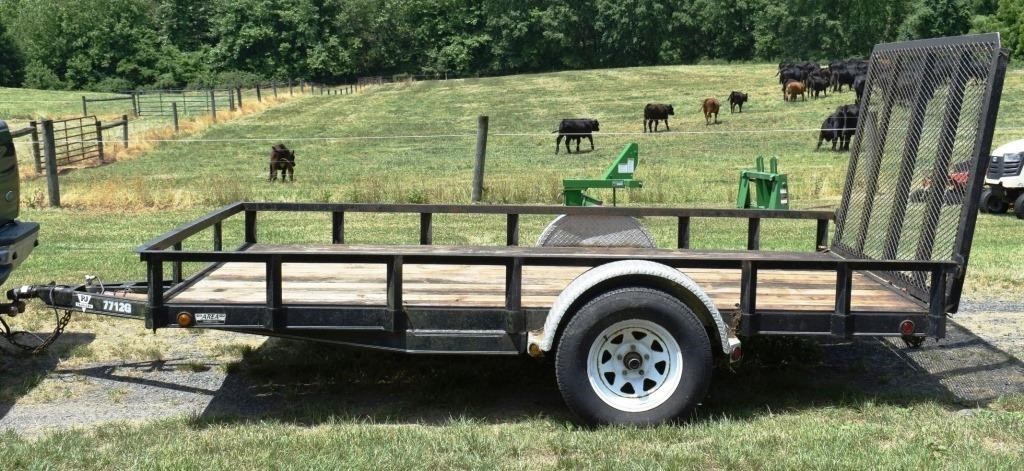 2002 PJ Trailers model 7712G single axle trailer