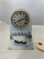 Fenton Glass Hand Painted Clock #210 of 1300