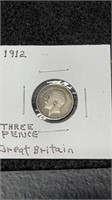 1912 George V Silver Three Pence Great Britain