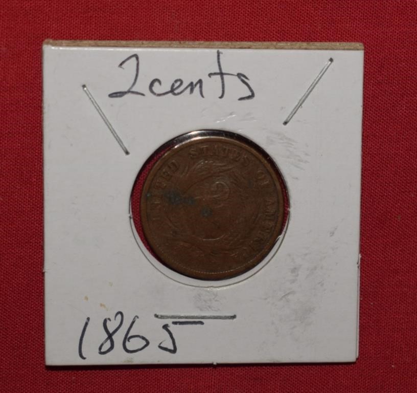 1865 Two Cent Piece