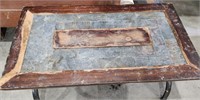 Metal/Wood coffee table 48"L x 28"W, Candle holder