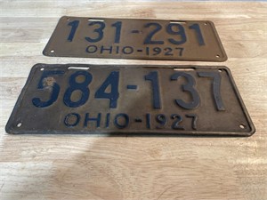 1927 Ohio license plates