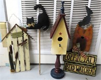 no shipping: Wood Items incl. Cat on a Stick