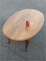 Oval Oak Coffee table top measures 45" x 27" Look