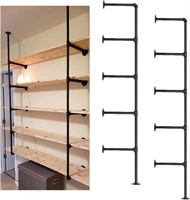 Iron Pipe Shelf, 5-Tier, 68 Tall, 10 Deep