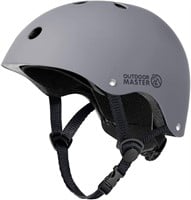 Kids Bike Helmet, Grey, Adjustable 52-56cm