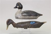 Lot of Two Duck Decoys by Canadian Carvers, One