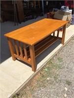 Craftsman Style Wood Coffee Table 43.75W x 22D x