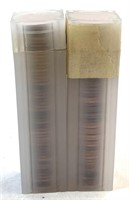 Two Tube Rolls of BU Wheat Cents