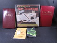 Religious Lot of Books, Holy Bibles and Cassette B