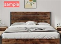 Rustic Queen Headboard and Bed Frame