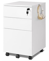 DEVAISE 3 Drawer Rolling File Cabinet with Lock