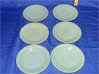 6 Fire King Jadeite Plates