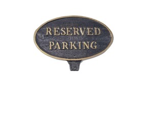 Reserved Parking Sign Metal