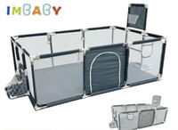 BABY PLAY PEN WITH MAT 71 x47 x26IN