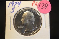 1974-S Proof Washington Quarter