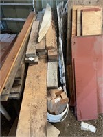 Building Supplies-Assorted cut lumber and plywood