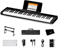 61-Key Electronic Piano  Semi-weighted  Black
